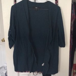 Mossimo Supply Co. Sweaters - Dark Teal Draped Open Cardigan Mossimo Supply Co. Sweaters - Dark Teal Draped Open Cardigan